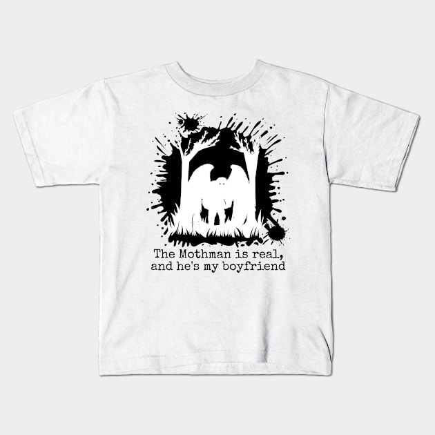 Mothman Boyfriend Kids T-Shirt by marlarhouse